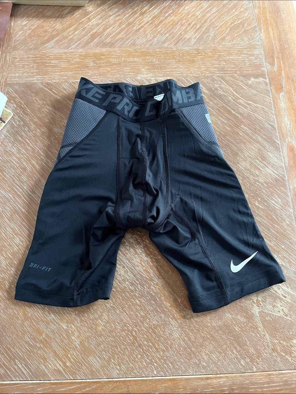 Nike Black and Charcoal Padded Compression Shorts